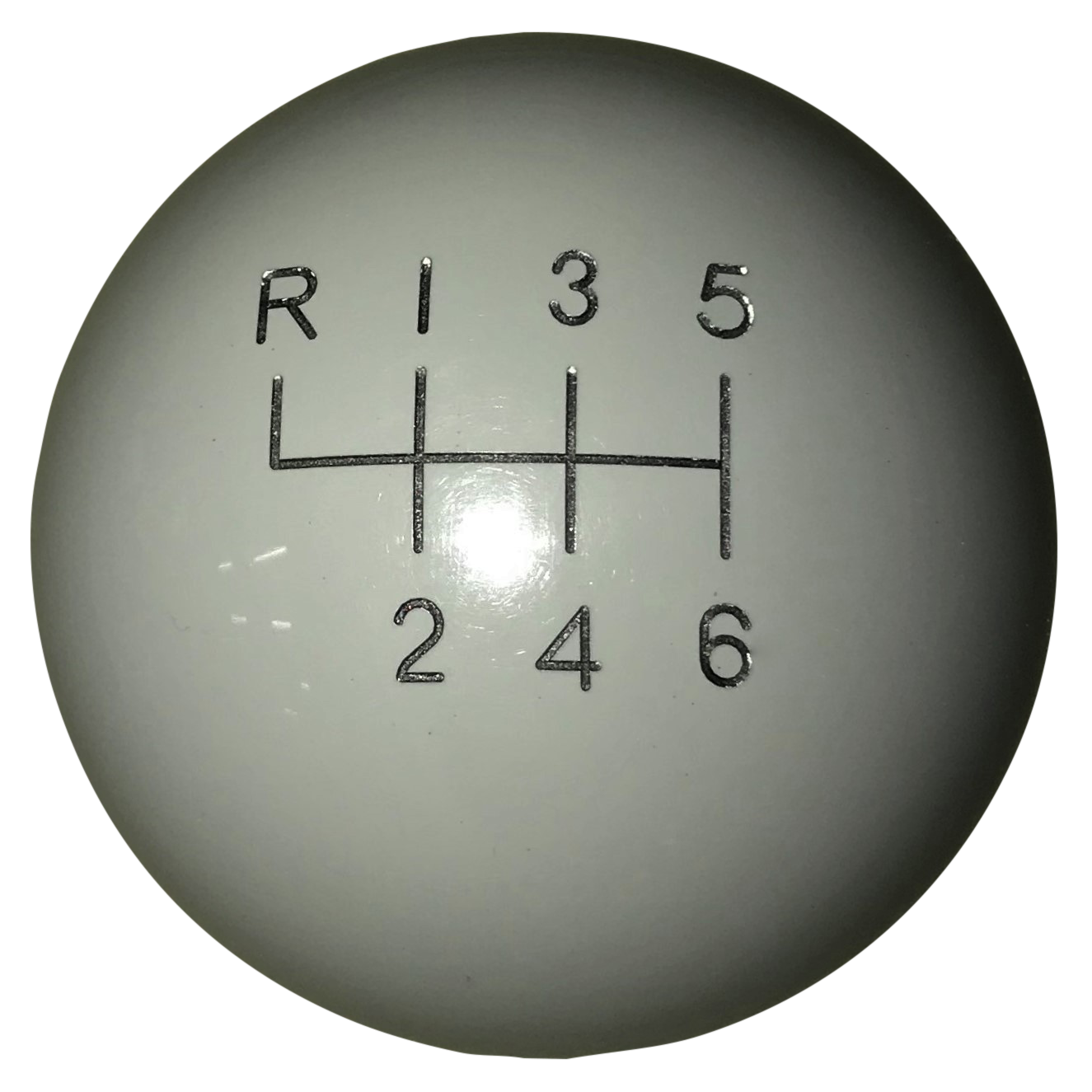 image of Gray 6 Speed Reverse Up Left Shift Knob