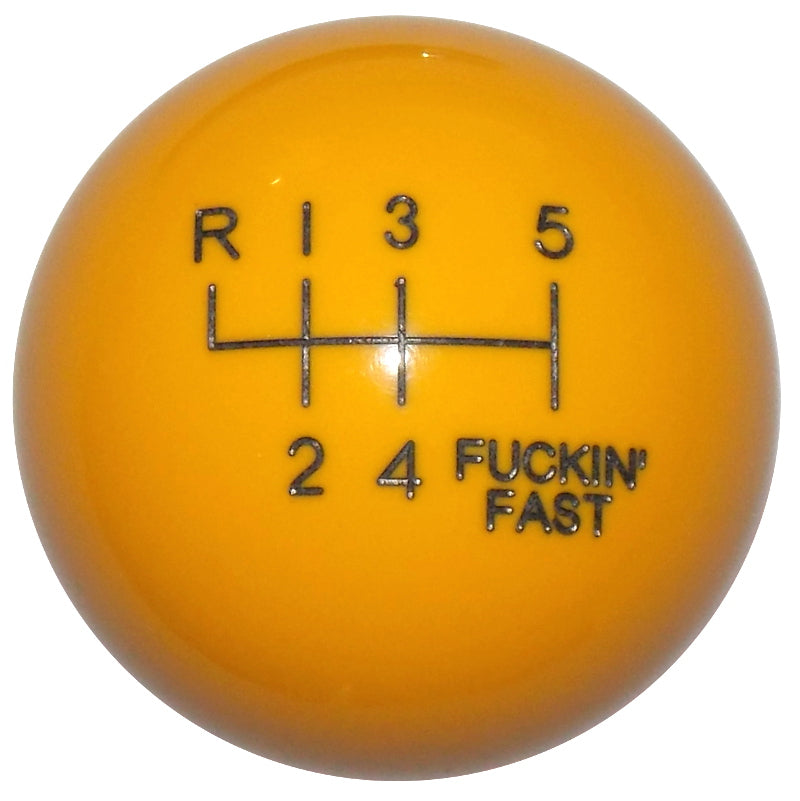 2015 2016 2017 2018 2019 2020 2021 2022 Mustang Yellow Fing Fast 6 Speed Shift Knob