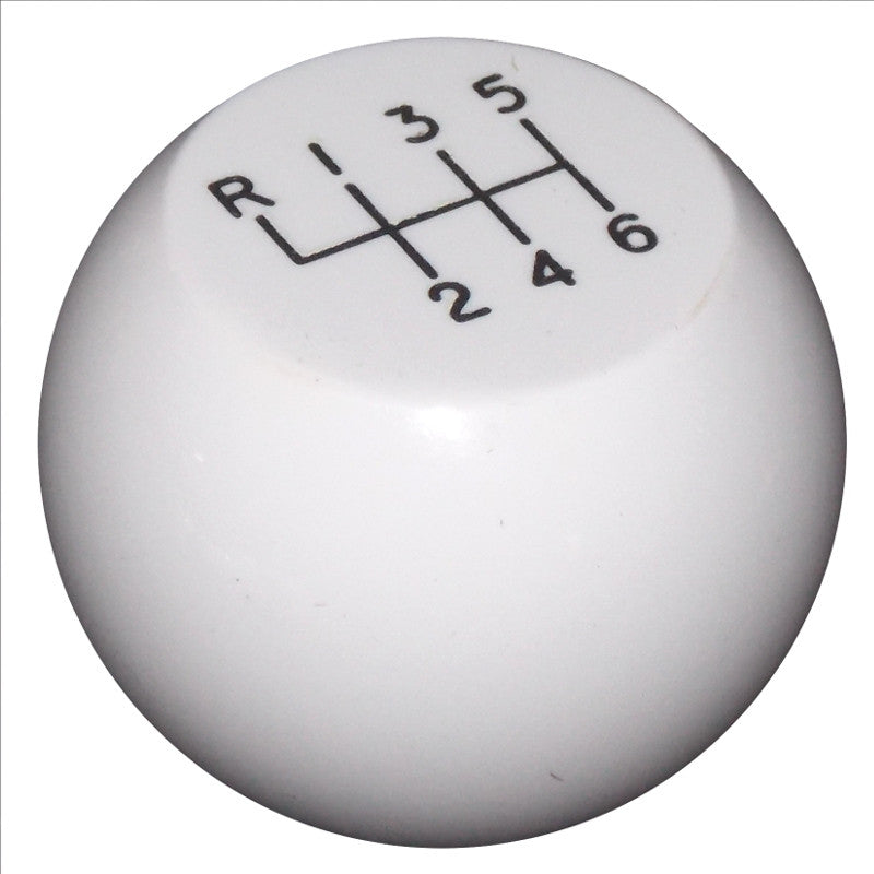 Flat TopNew 6 Speed White Shift Knob