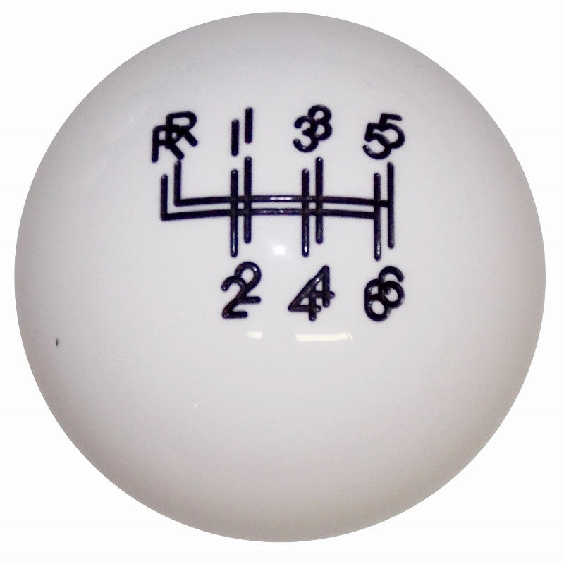 Shaker New 6 Speed White Shift Knob
