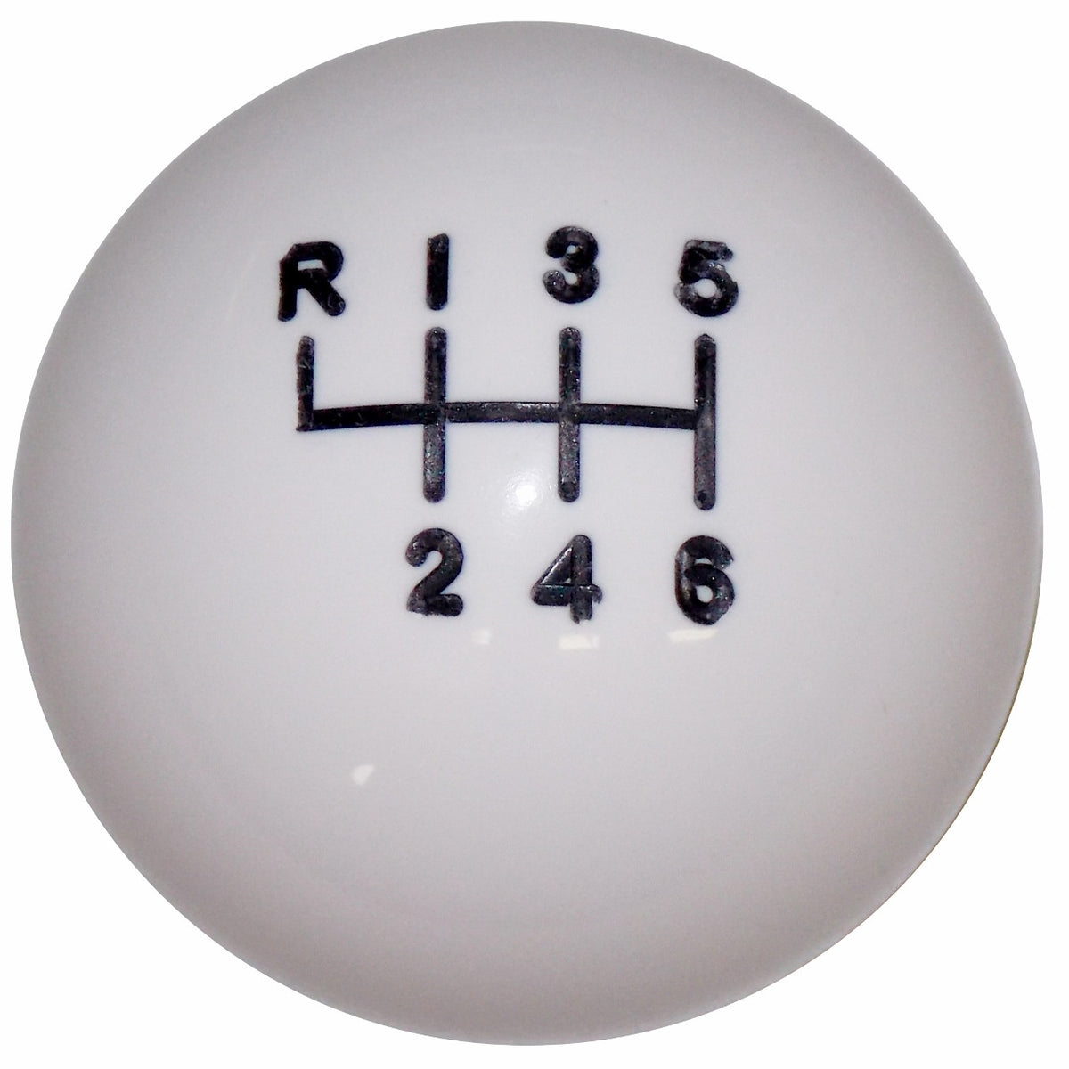 White New 6 Speed Shift Knob