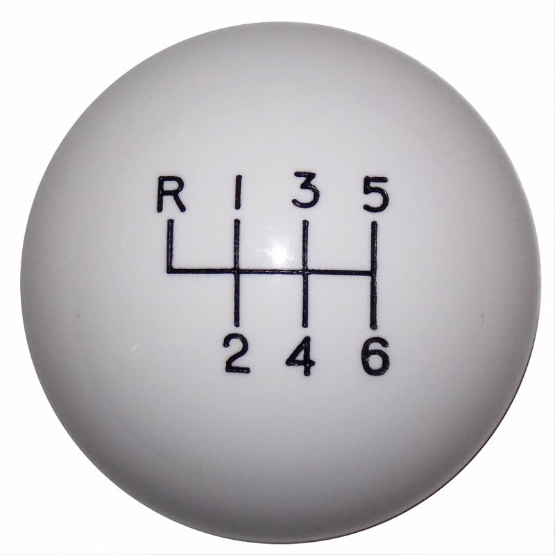 2015- 17 Mustang White 6 Speed Shift Knob