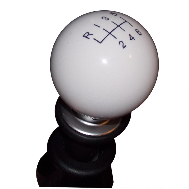 White BRZ 6 Speed Pattern Shift Knob