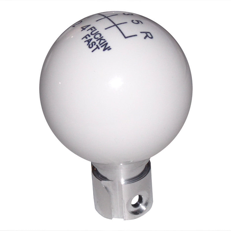 C6 Corvette White F-in Fast 6 Speed Pattern Shift Knob