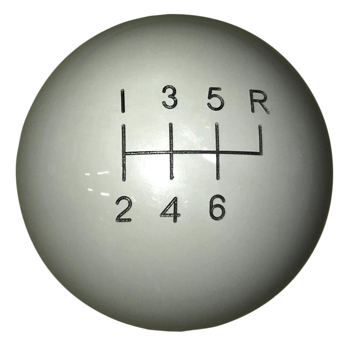 image of Gray 6 Speed Reverse Up Right Shift Knob