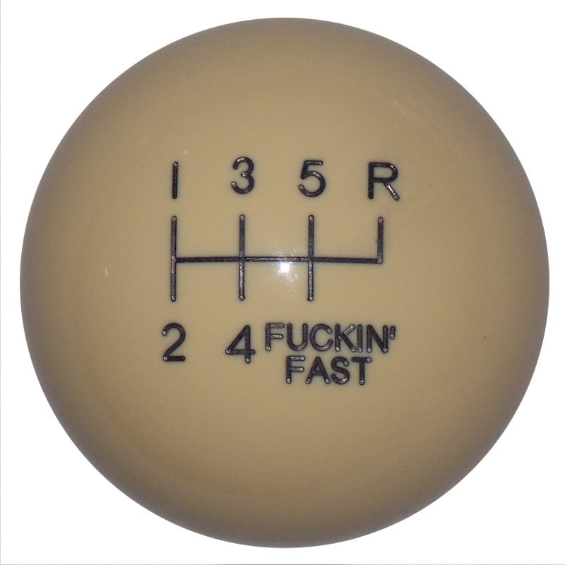 F- in Fast 6 Speed Ivory Shift Knob