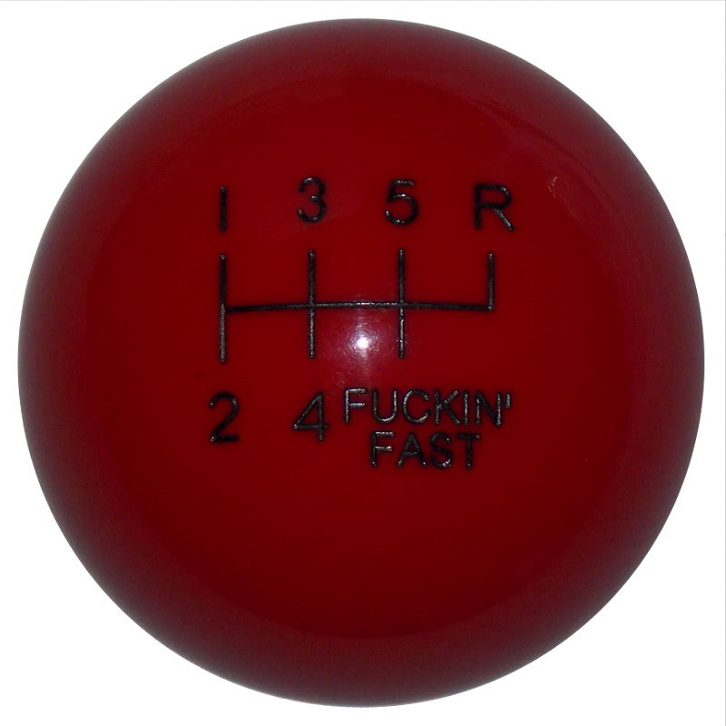 Red F-in Fast 6 Speed C5 Shift Knob