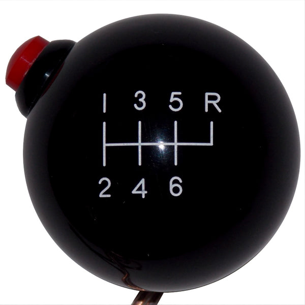 Black 6 Speed Side Button Shift Knob