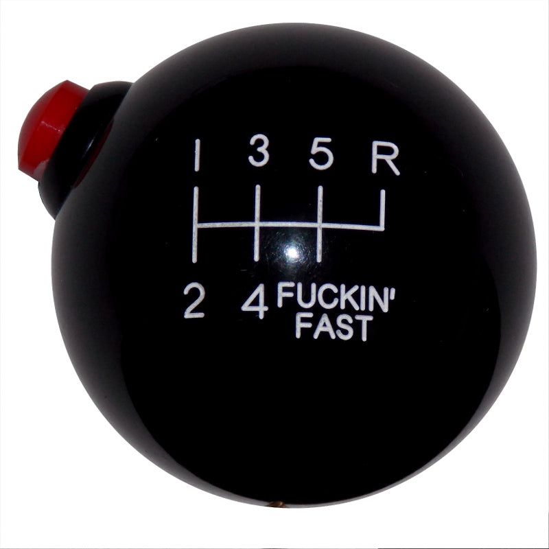 Black F-in Fast 6 Speed Side Button Shift Knob