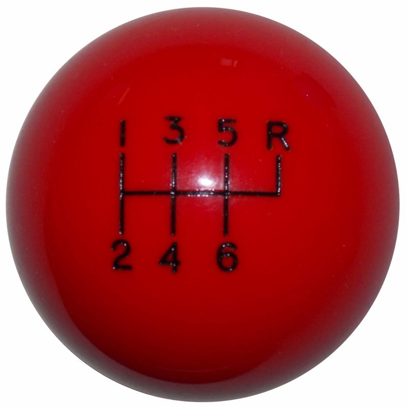 Red 6 Speed Shift Knob