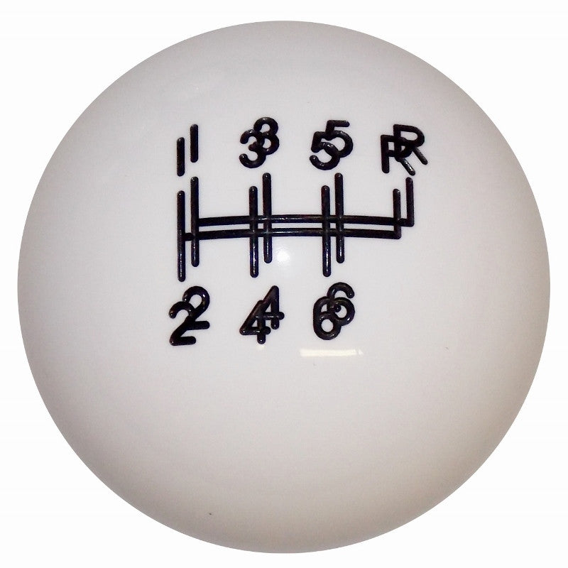 Shaker 6 Speed White Shift Knob