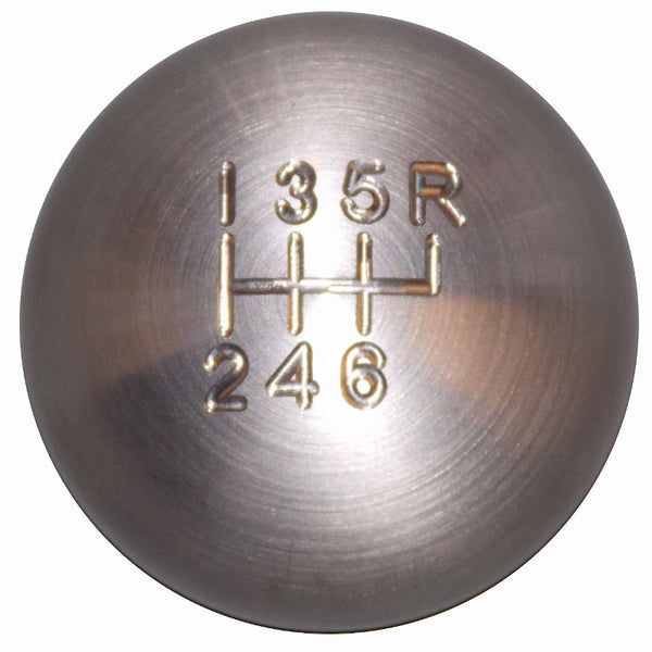 Brushed Stainless Steel Heavy Weight 6 Speed Shift Knob