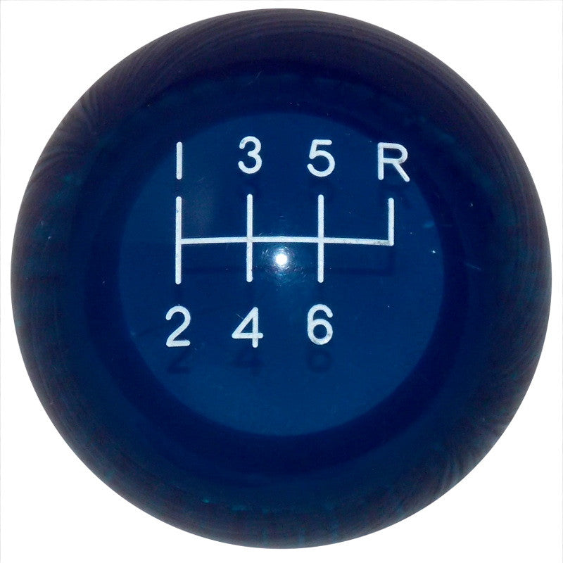 Clear Blue 6 Speed Shift Knob