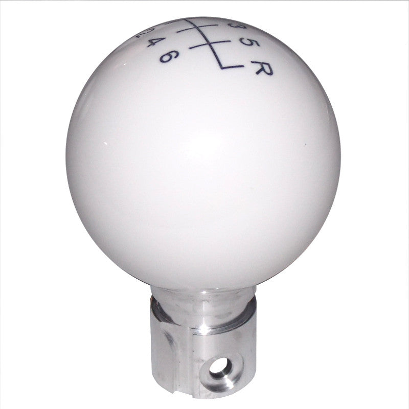 C6 Corvette White 6 Speed Pattern Shift Knob