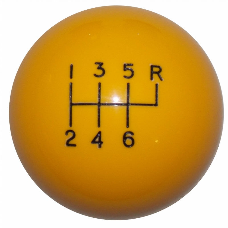 Yellow 6 Speed Shift Knob