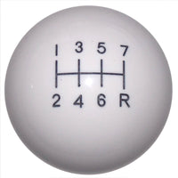 C7 Corvette White 7 Speed Pattern Shift Knob 3/8-16