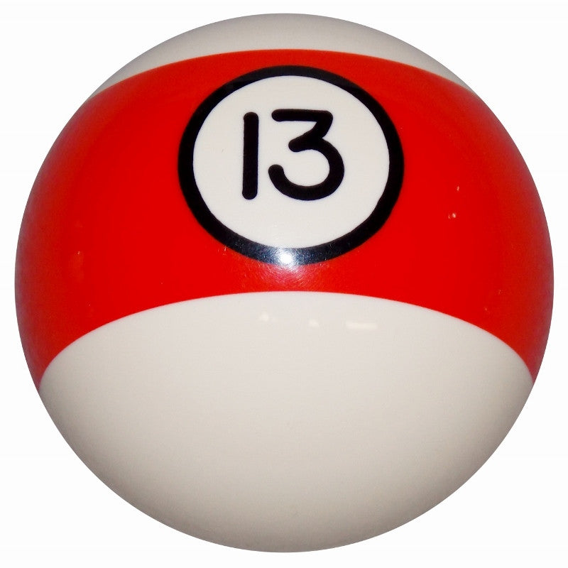 13 Ball Orange Stripe Billiard Brake Knob