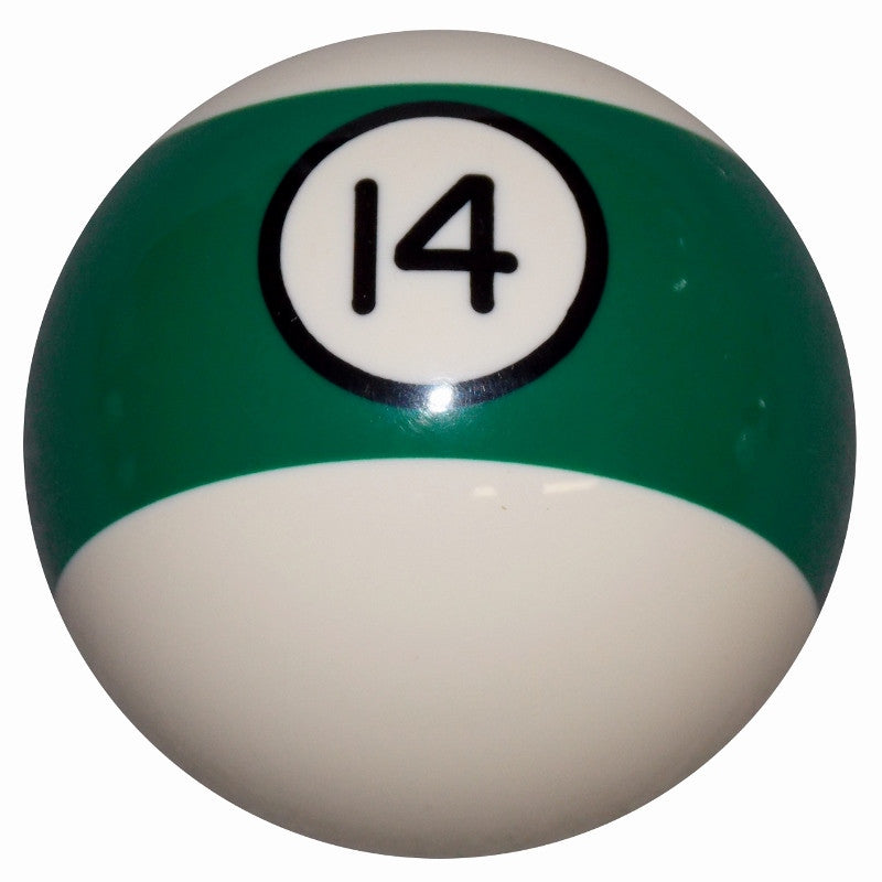 14 Ball Green Stripe Billiard Brake Knob
