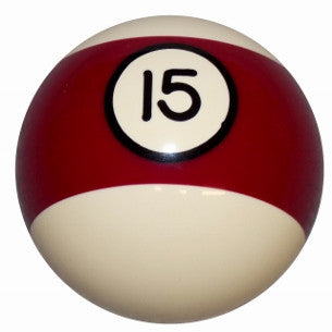 15 Ball Burgundy Stripe Billiard Shift Knob