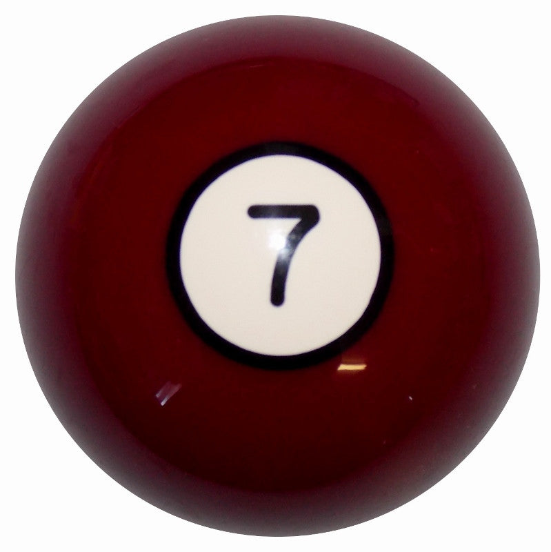 7 Ball Burgundy Billiard Brake Knob