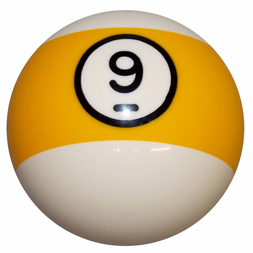9 Ball Yellow Stripe Billiard Shift Knob