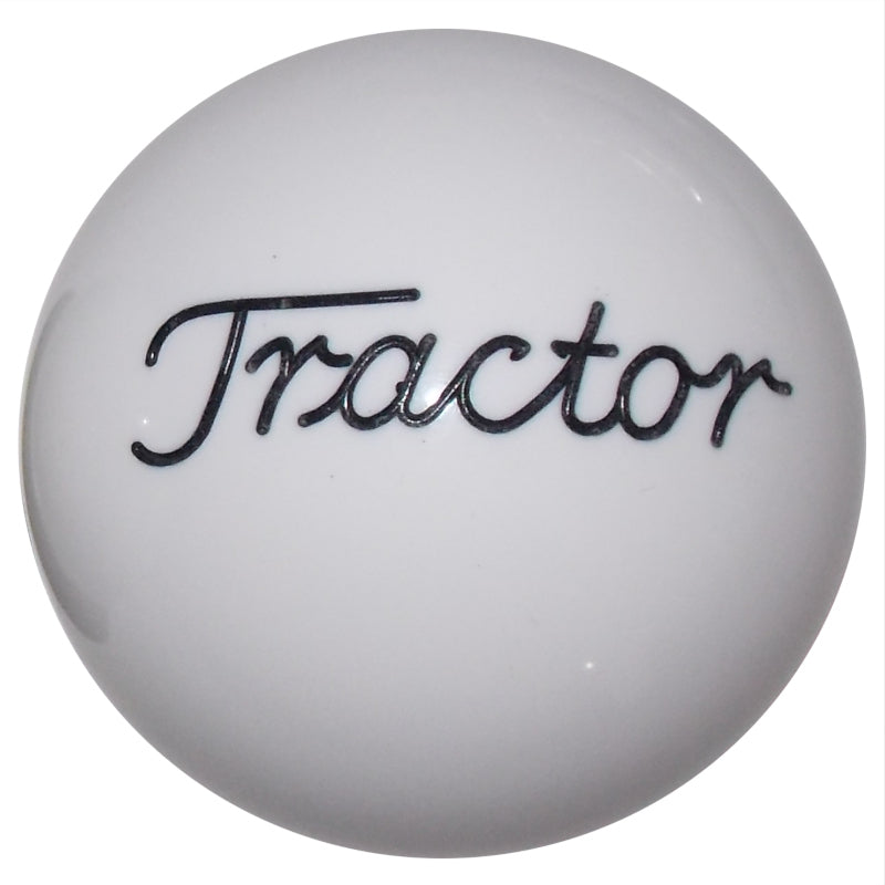 Solid White Tractor Brake Knob