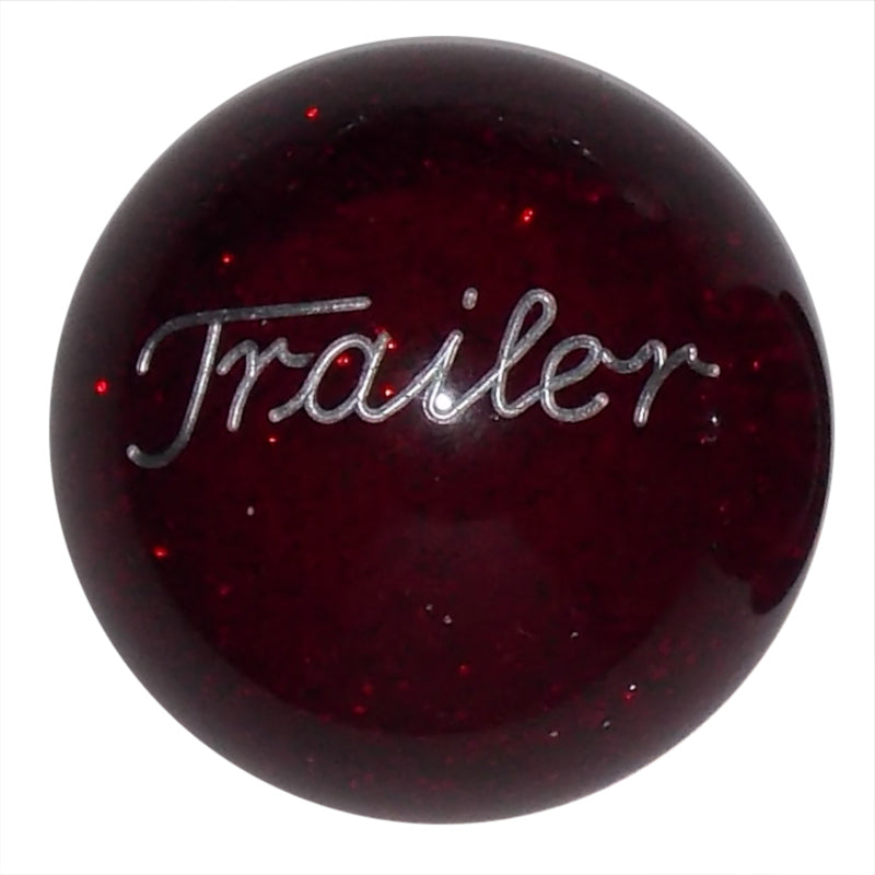 Red Glitter Trailer Brake Knob