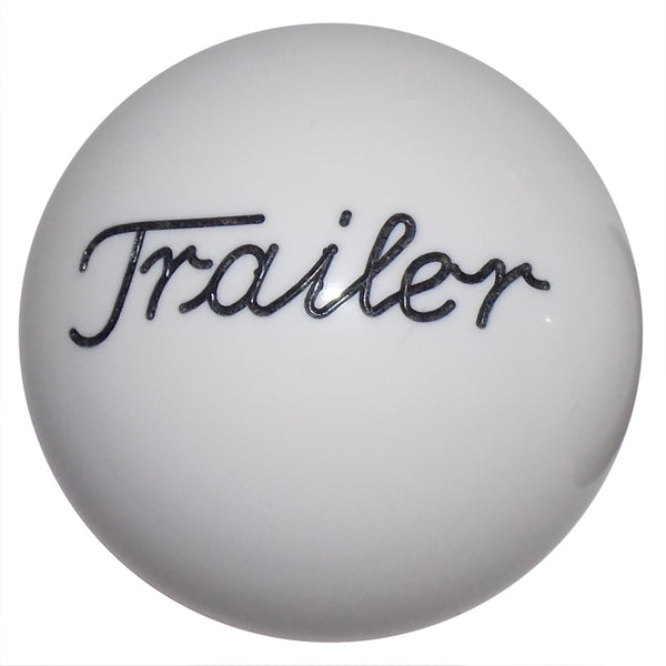 Solid White Trailer Brake Knob