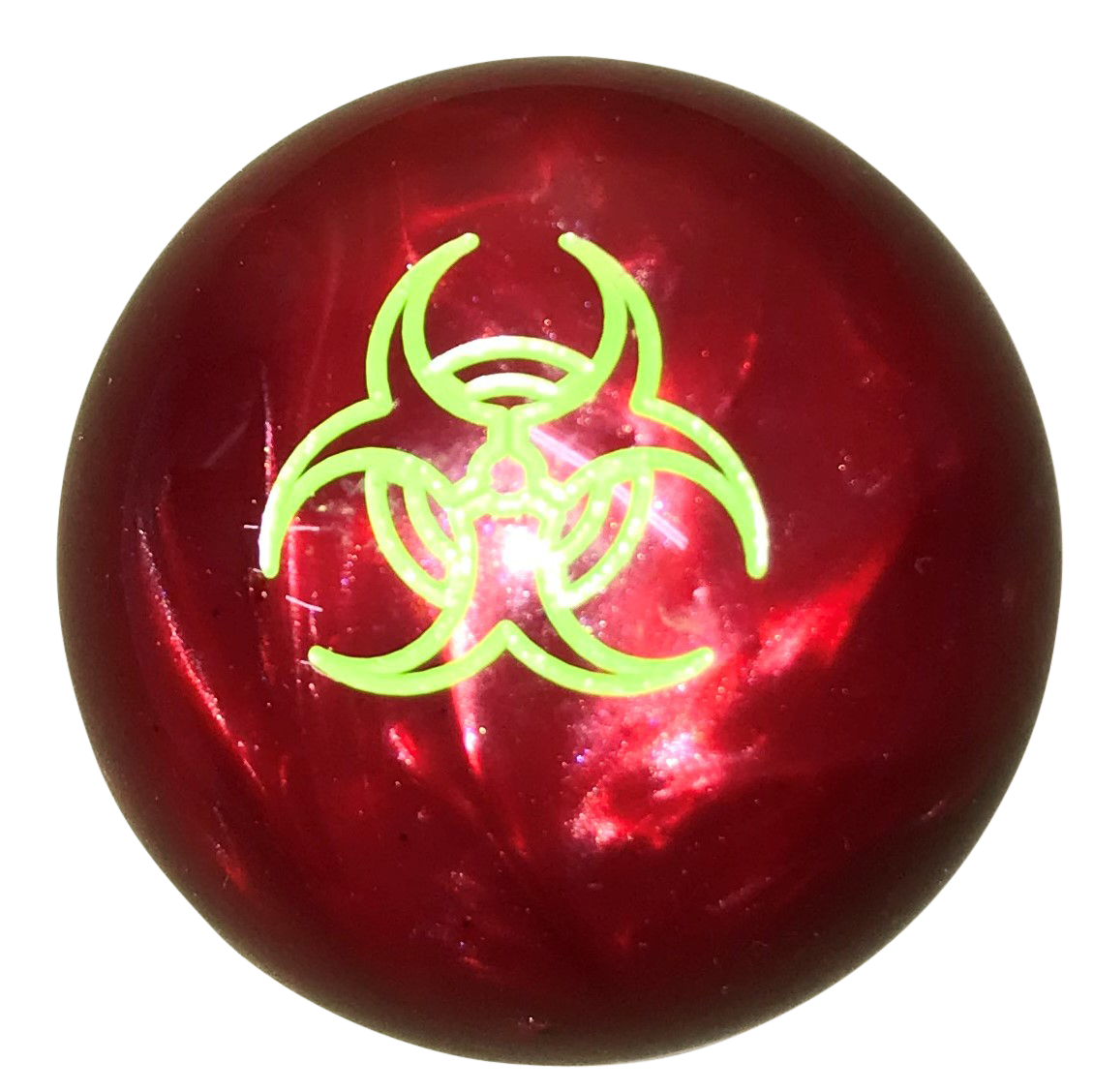 image of Zombie Bio Hazard Pearl Red with Green Shift Knob