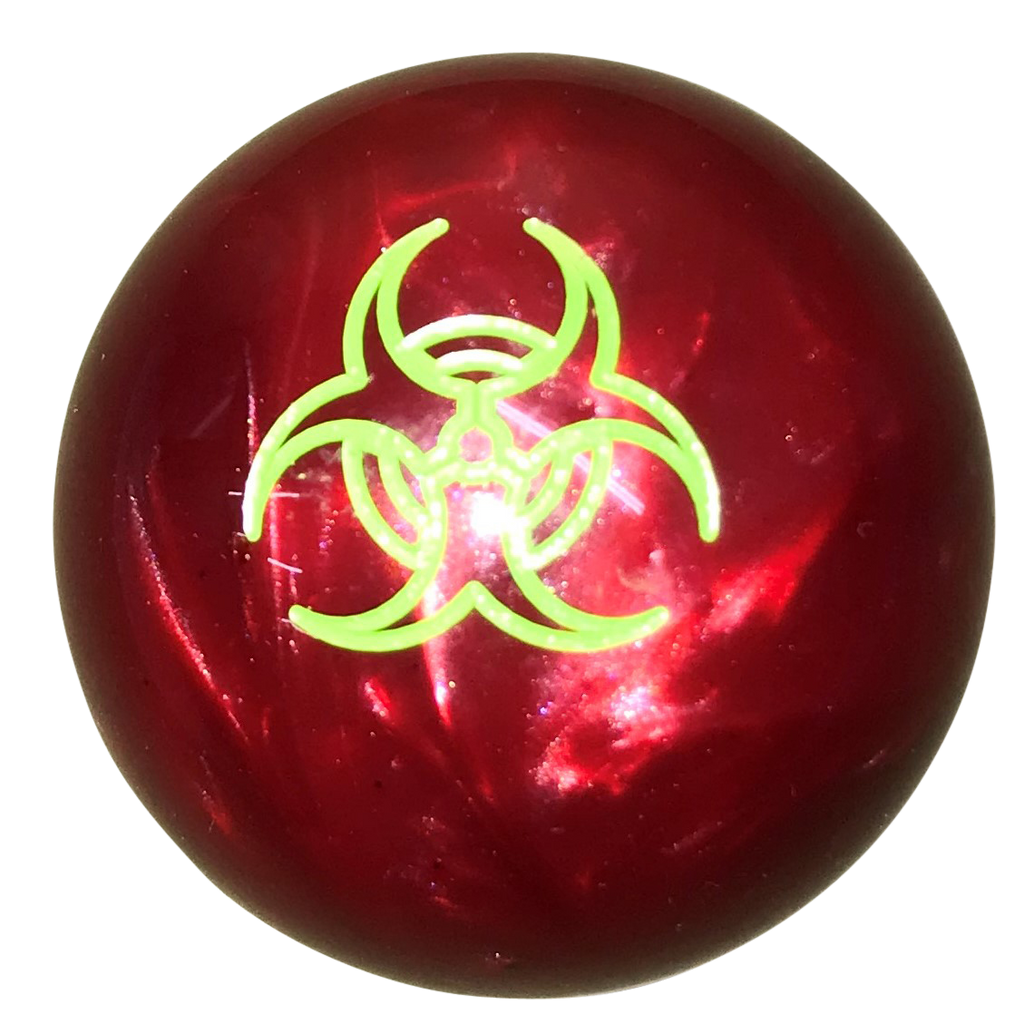 image of Zombie Bio Hazard Pearl Red with Green Shift Knob