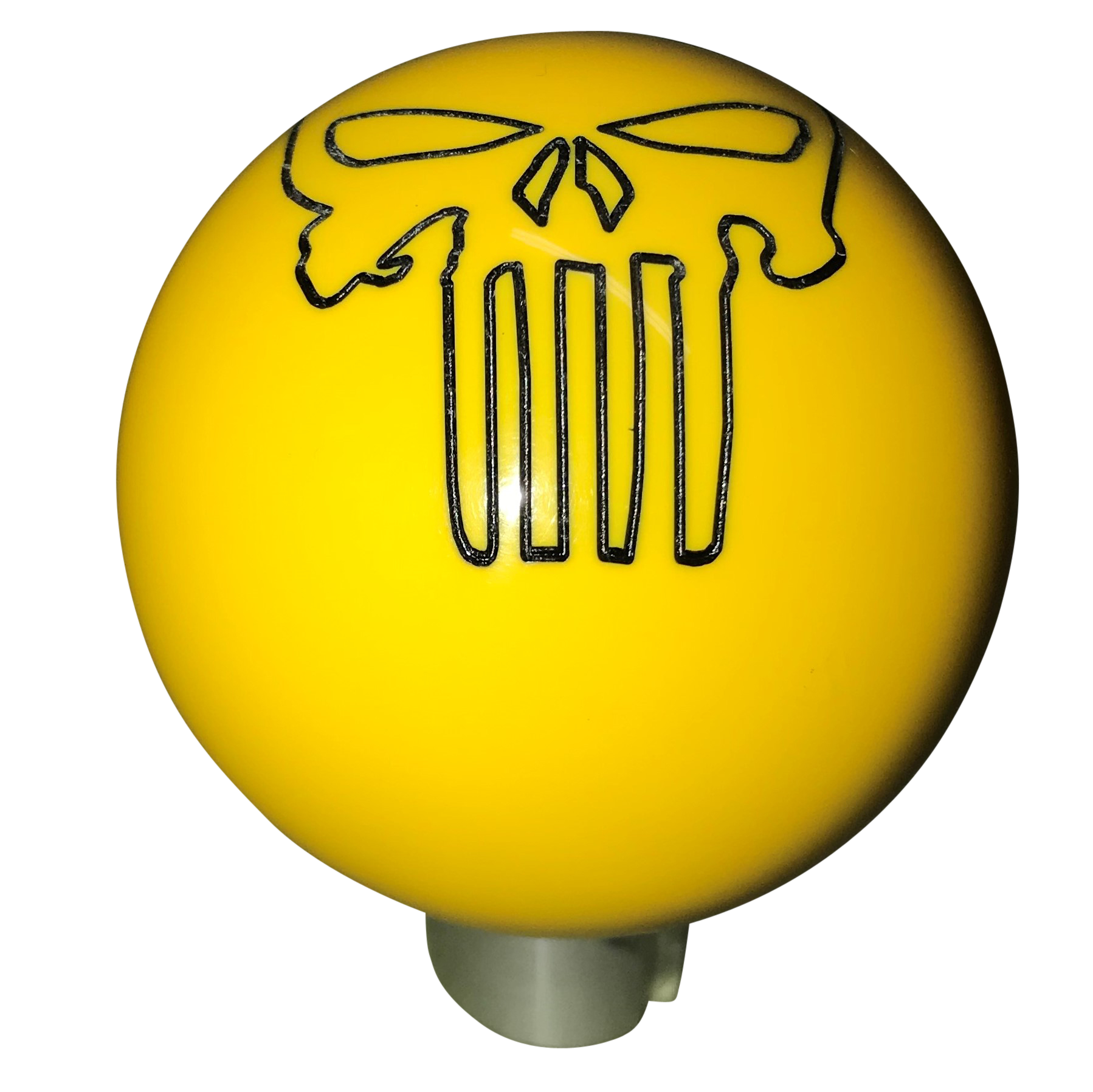 image of 2013 up Camaro Yellow Punisher Skull Shift Knob