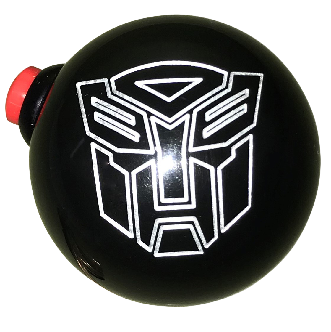 image of Black and Silver Autobot Side Button Shift Knob