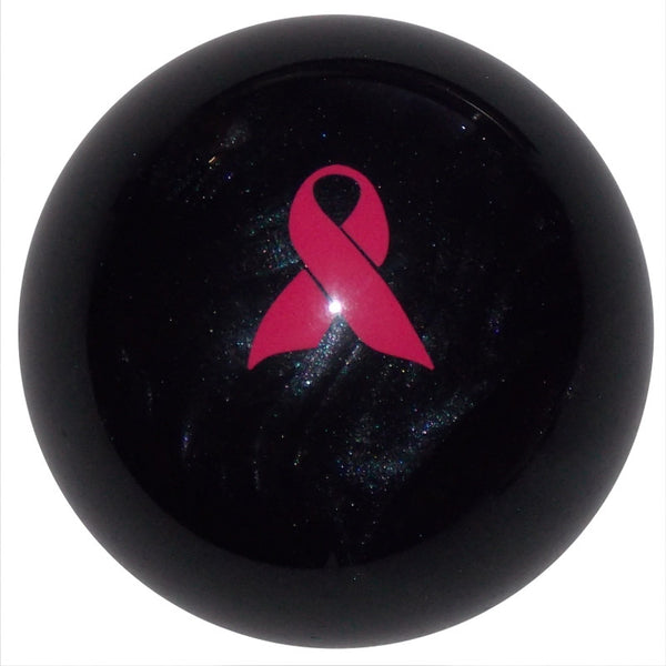 Pink Ribbon Awareness Pearl Black Brake Knob