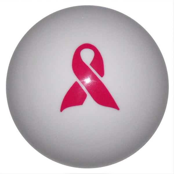 Pink Ribbon Awareness White Brake Knob