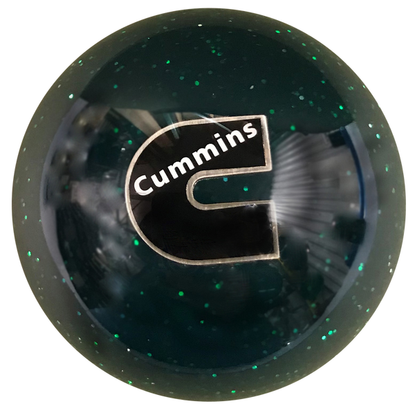 image of Cummins C Logo Green Glitter Brake Knob