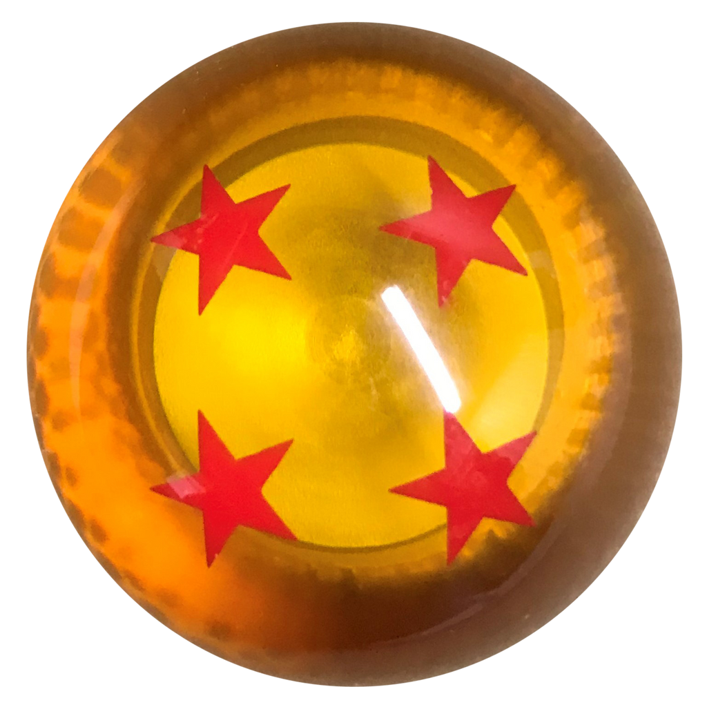 image of Dragon Ball Z Amber With 4 Red Stars Brake Knob