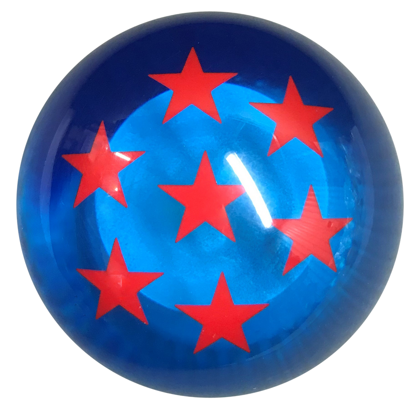 image of Blue Dragon Ball Z Brake Knob With 7 Red Stars