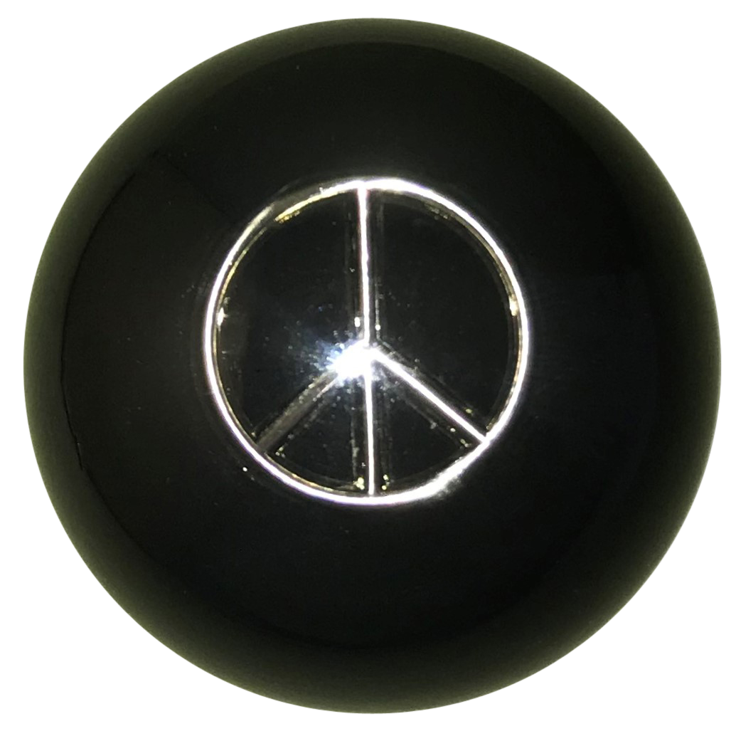 image of Black Peace Sign Brake Knob