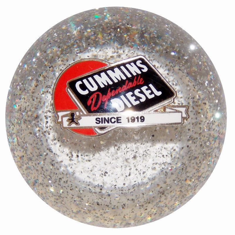 Cummins Dependable Diesel Clear Glitter Brake Knob