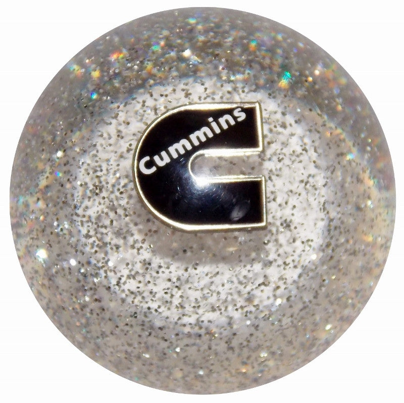Cummins C Logo Clear Glitter Brake Knob