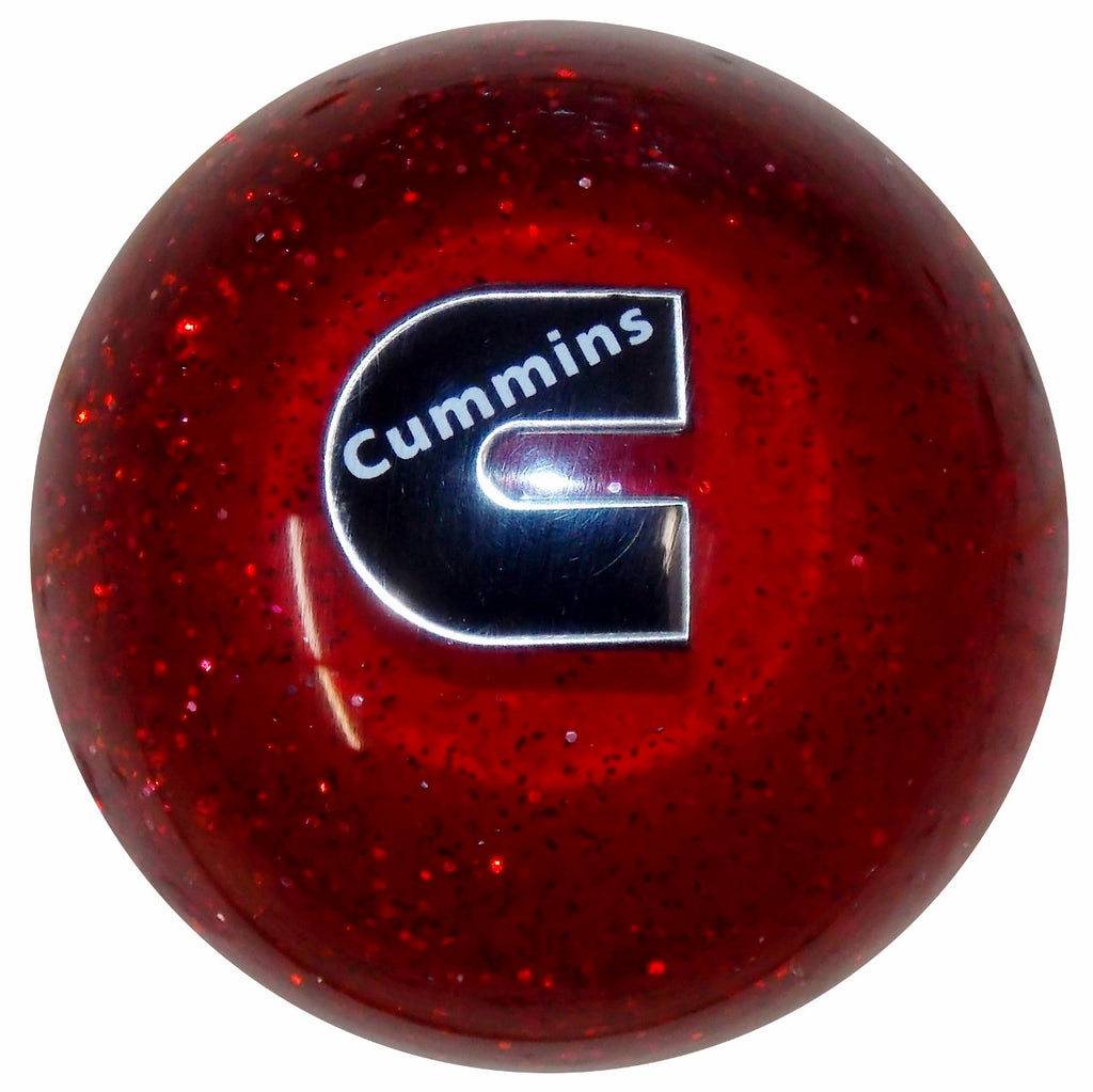 Cummins C Logo Red Glitter Shift Knob