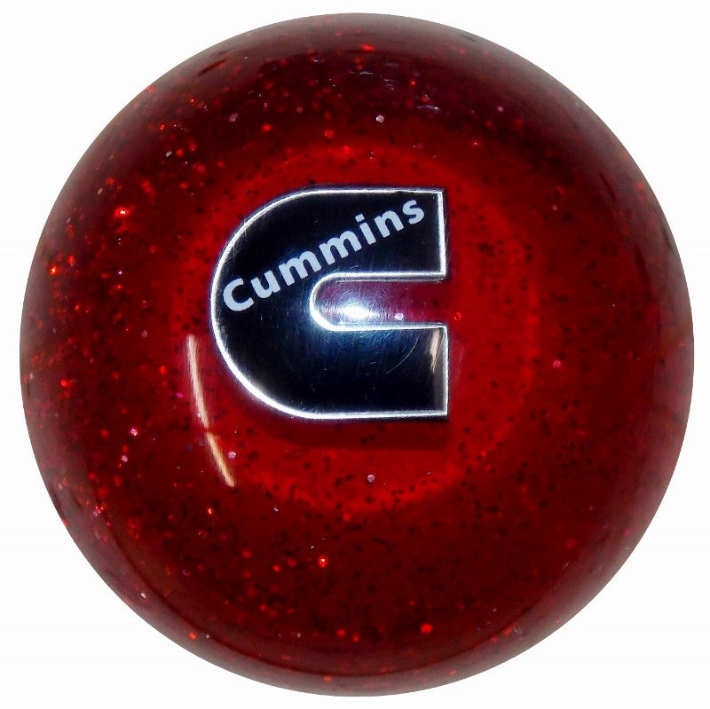 Cummins C Logo Red Glitter Brake Knob