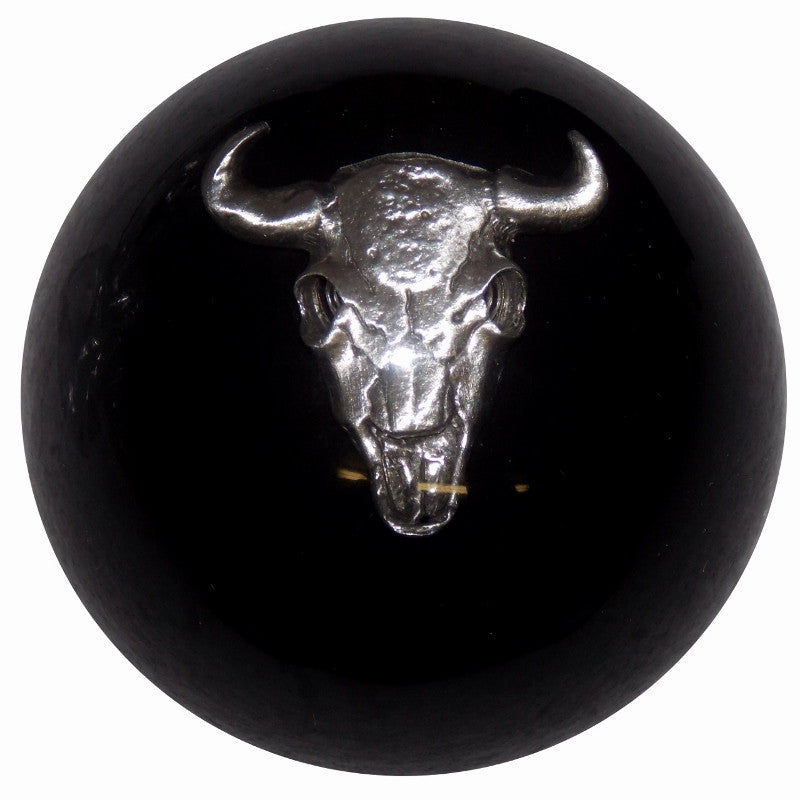 Black Cow Skull Brake Knob