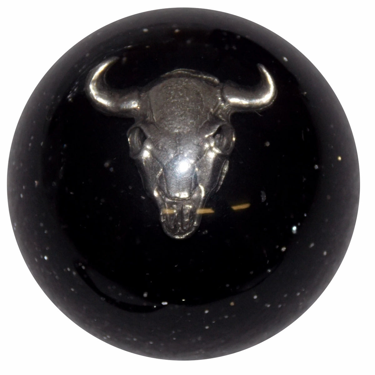 Black Glitter Cow Skull Shift Knob
