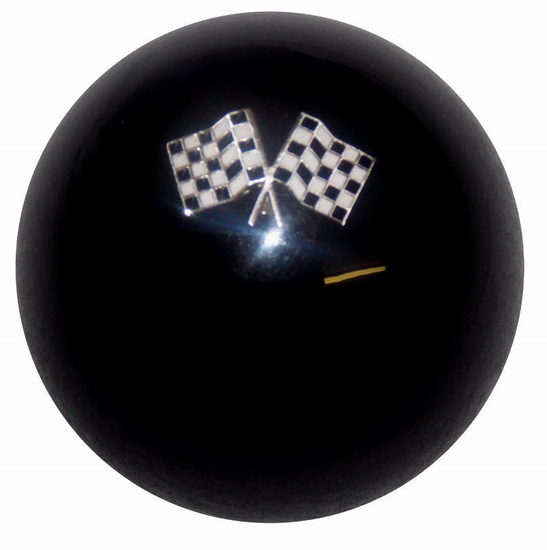Checkered Flag Black Brake Knob