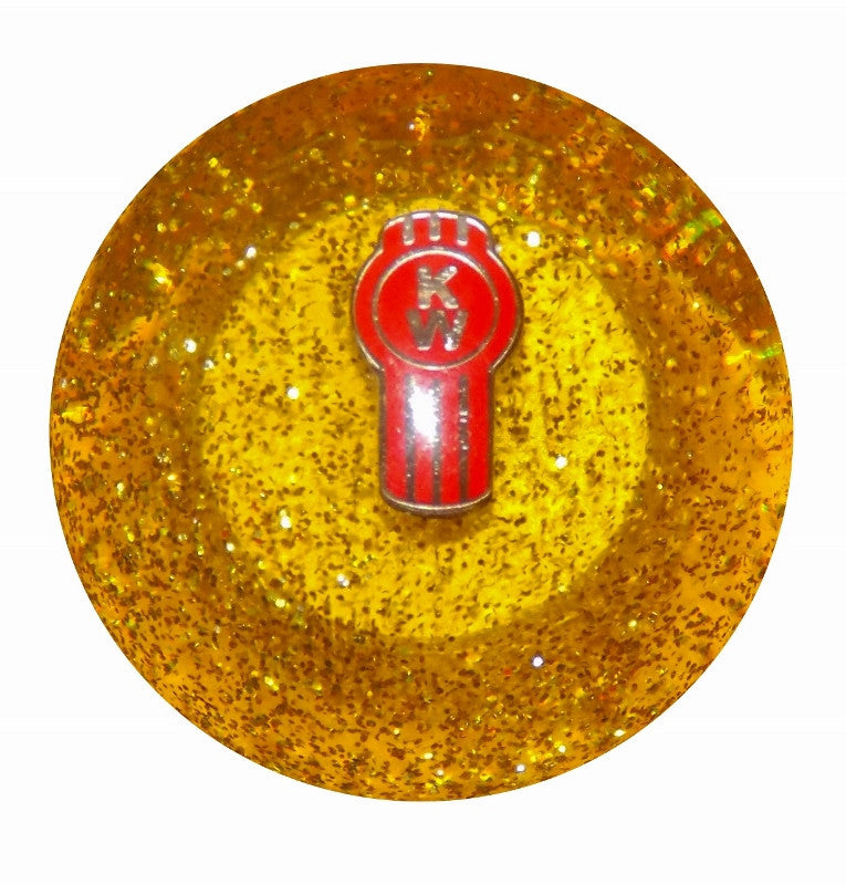 image of Amber Glitter Kenworth Brake Knob