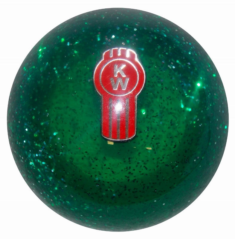 image of Green Glitter Kenworth Brake Knob