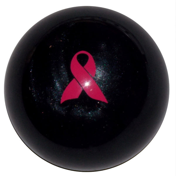 Pink Ribbon Awareness Pearl Black Shift Knob