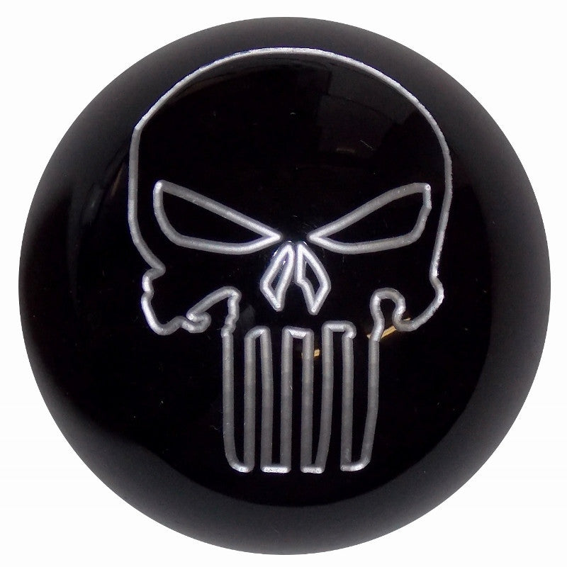 Black w/ silver Punisher Skull Brake Knob