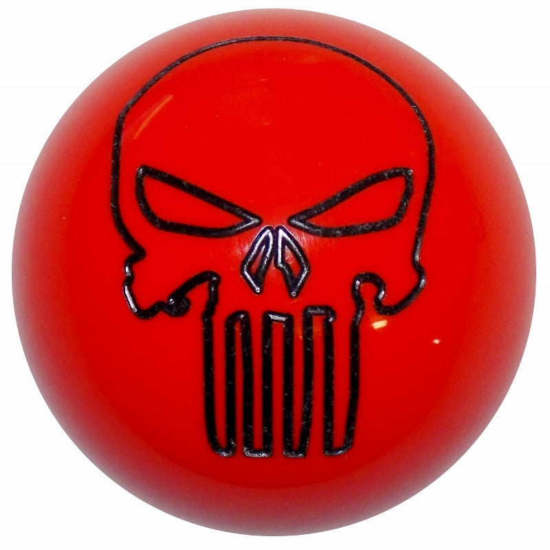 Dark Orange Punisher Skull Brake Knob